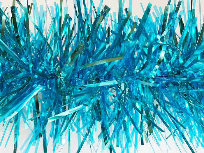 6" Metallic and Translucent Aqua Garland 20' Sections
