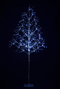 6' Pure White LED Silver Branch Tree