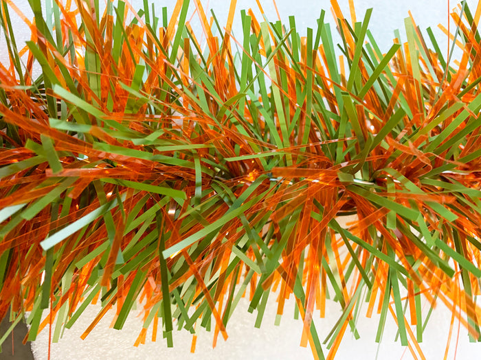6" Translucent Orange and Matte Light Green