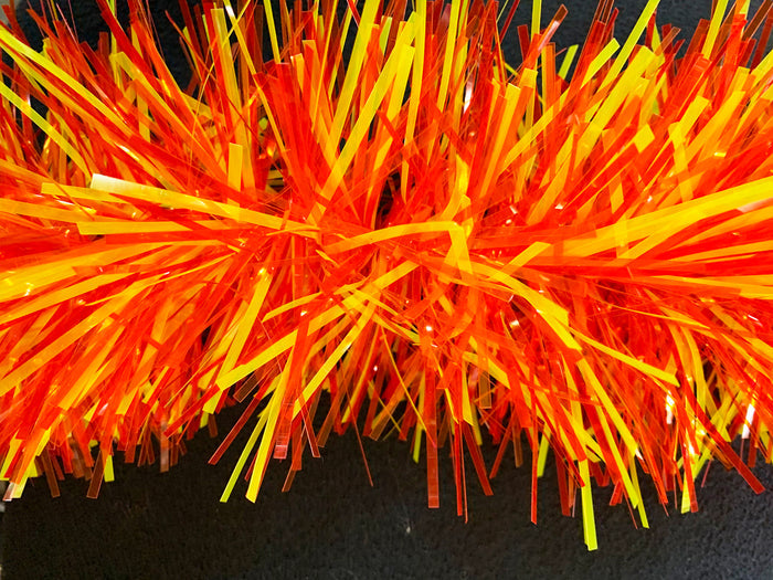6" Translucent Red, Orange and Yellow Garland 20' Section