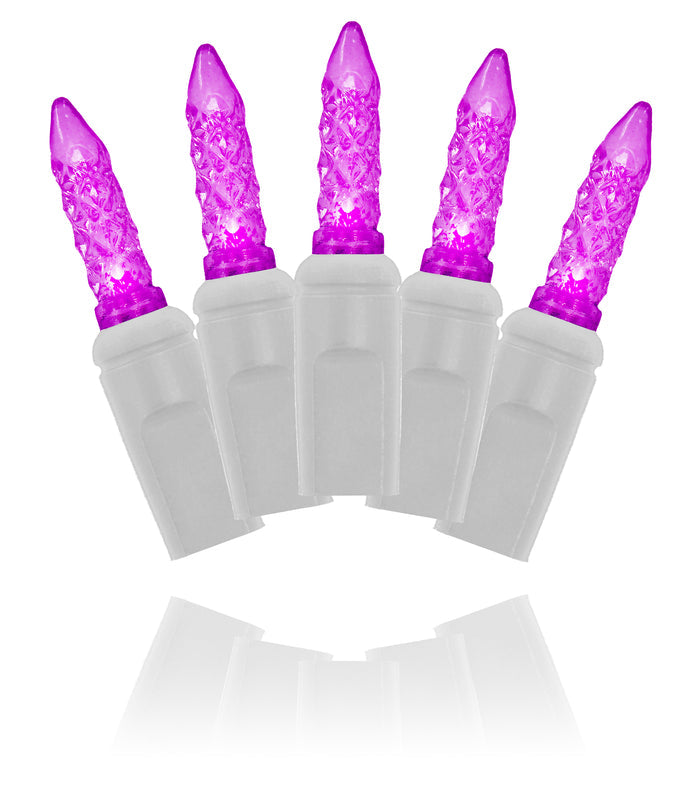 70 M5 Purple LED Icicle Lights