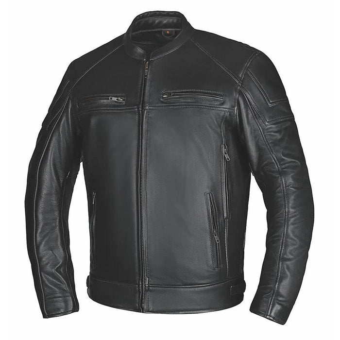 Ace - Ultra Men's Black Leather Motorcycle Jacket