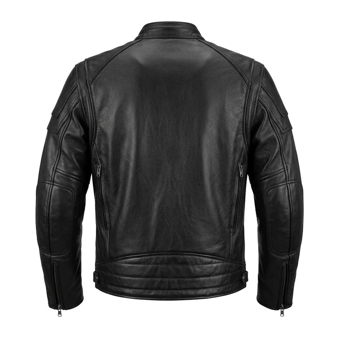 Ace - Ultra Men's Black Leather Motorcycle Jacket