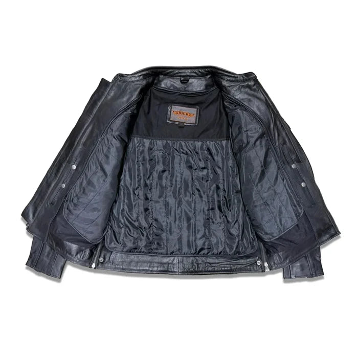 Ace - Ultra Men's Black Leather Motorcycle Jacket