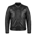 Ace - Ultra Men's Black Leather Motorcycle Jacket