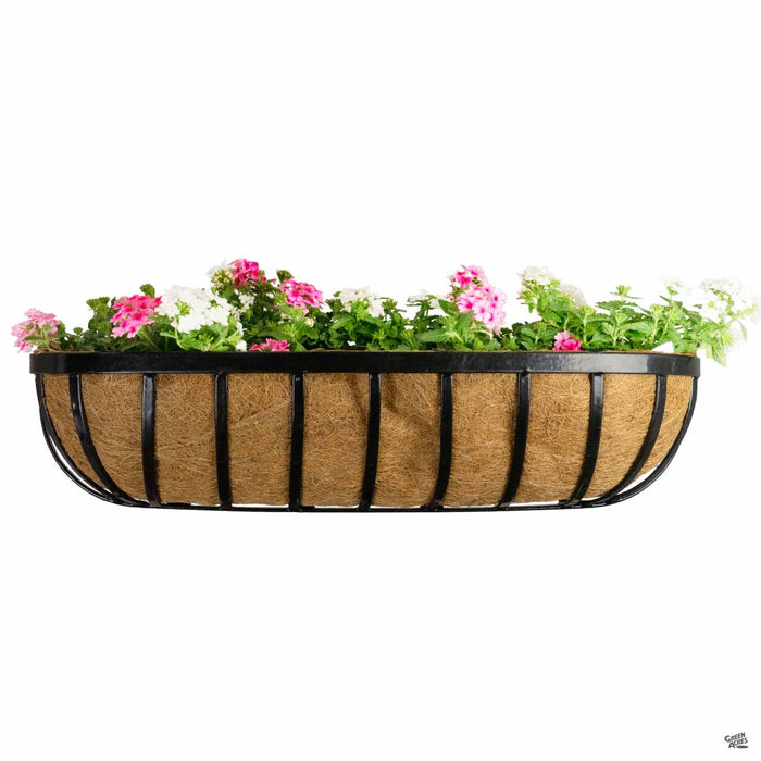 Adjustable Deck Trough (front view with plants)