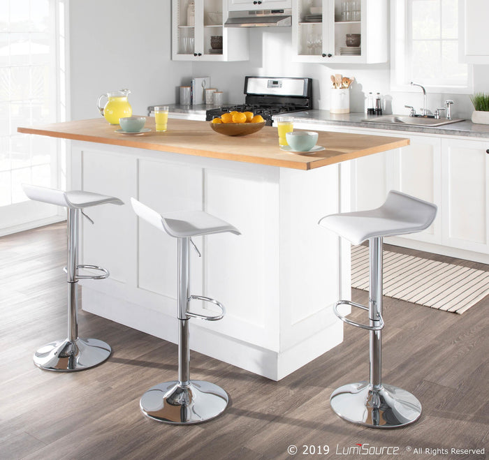 Chrome/White Pvc