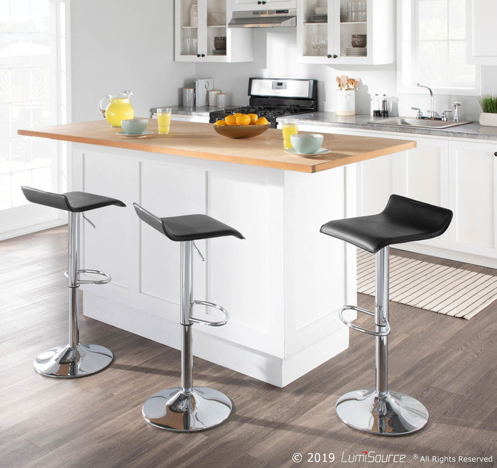 Chrome/Black Pvc