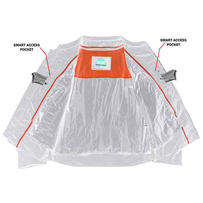 All-Season Men's Textile  Motorcycle Jacket with Reflective Stripes