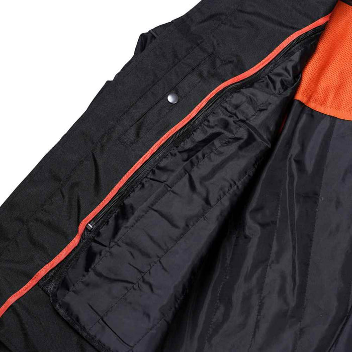 All-Season Men's Textile  Motorcycle Jacket with Reflective Stripes