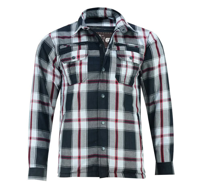 Alpha Check - White & Red Black