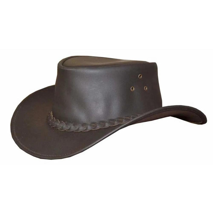 Amarillo - Men's Dark Brown Leather Cowboy Hat