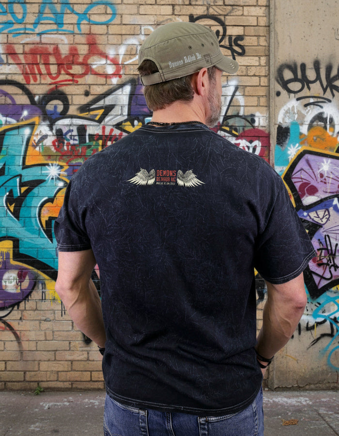 "Angels & Demons" Mineral Washed Premium Tee