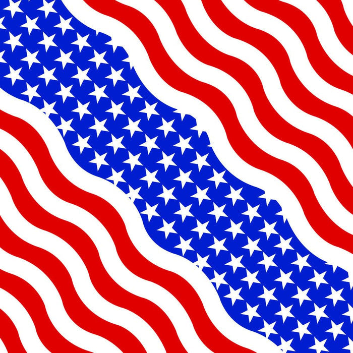 B005 Bandanna Wavy American Flag