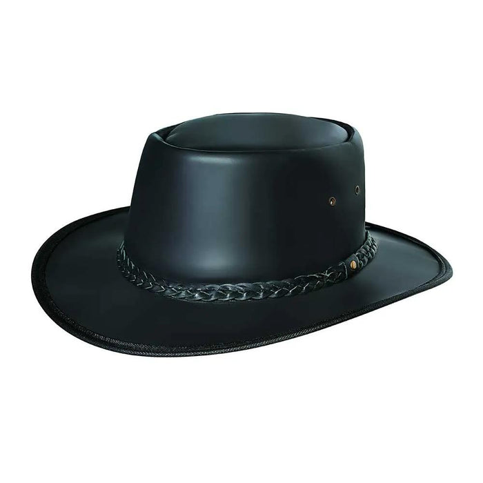 Bandera - Men's Black Crushable Leather Cowboy Hat