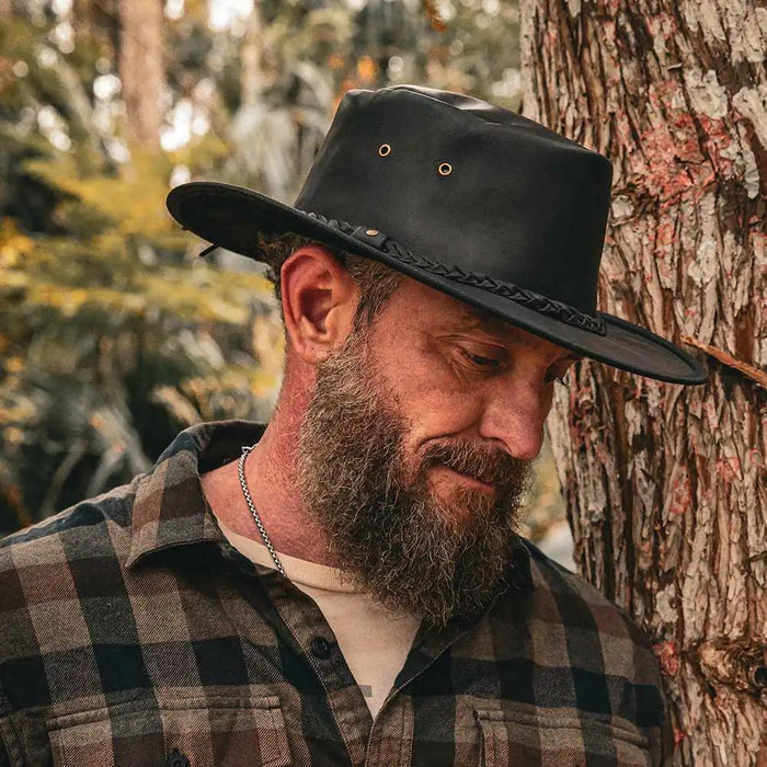 Bandera - Men's Black Crushable Leather Cowboy Hat