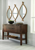 Bartner Accent Mirror - Antique Gold Finish