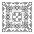 BD256 Bandana Texas Paisley White [27" x27"]