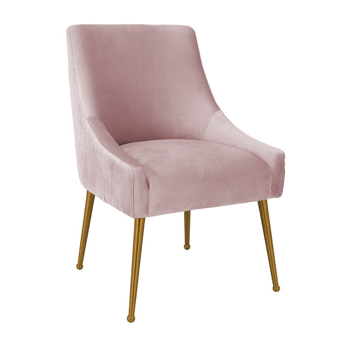Beatrix Velvet Side Chair - Gold Legs