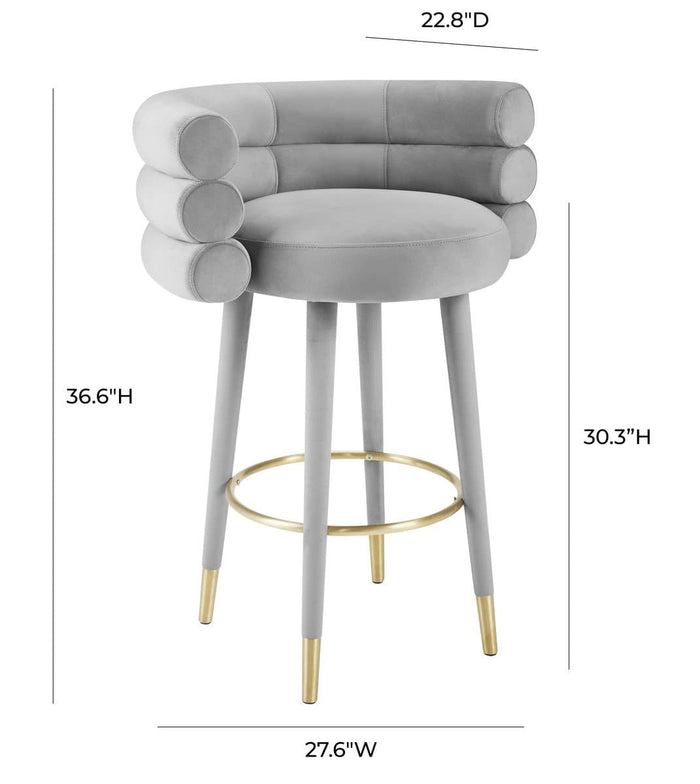 Betty Foam Velvet Barstool