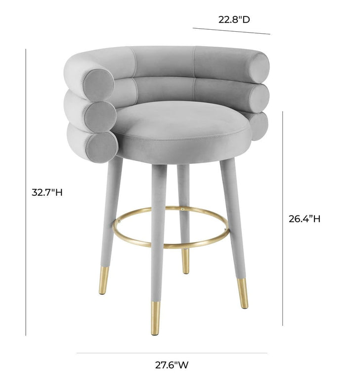 Betty  Velvet Counter Stool