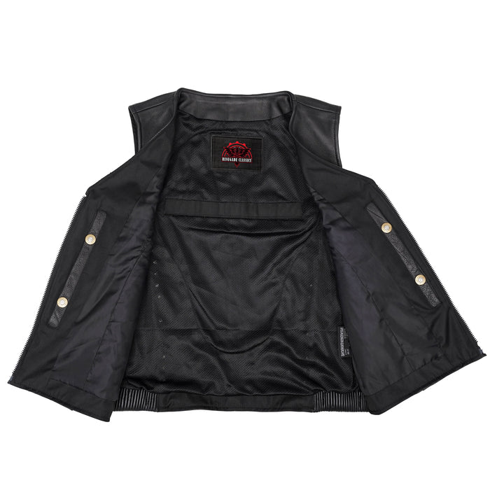 Biker Babe Women's Studded Leather Motorcycle Vest