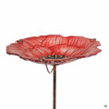 Poppy Bird Bath and Feeder Garden Stake