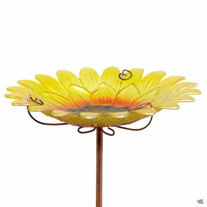 Sunflower Bird Bath and Feeder Garden Stake