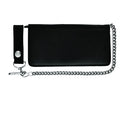 Black Bifold Leather Biker Wallet