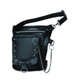 Black Ladies Leather Thigh Bag