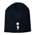 Black Semicolon Suicide Prevention Beanie