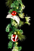 Candy 6' Garland Pre-Lit with Warm White LEDs