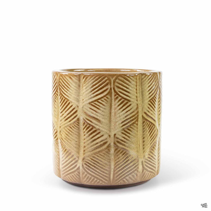 Cascades Cylinder Pot Tan 7.5 inch diameter x 7 inches tall