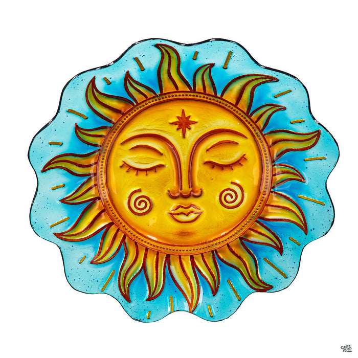Celestial Sun Glass Bird Bath