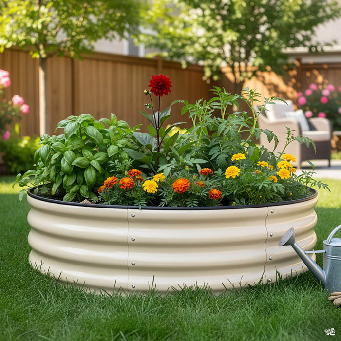 Circular Raised Bed White