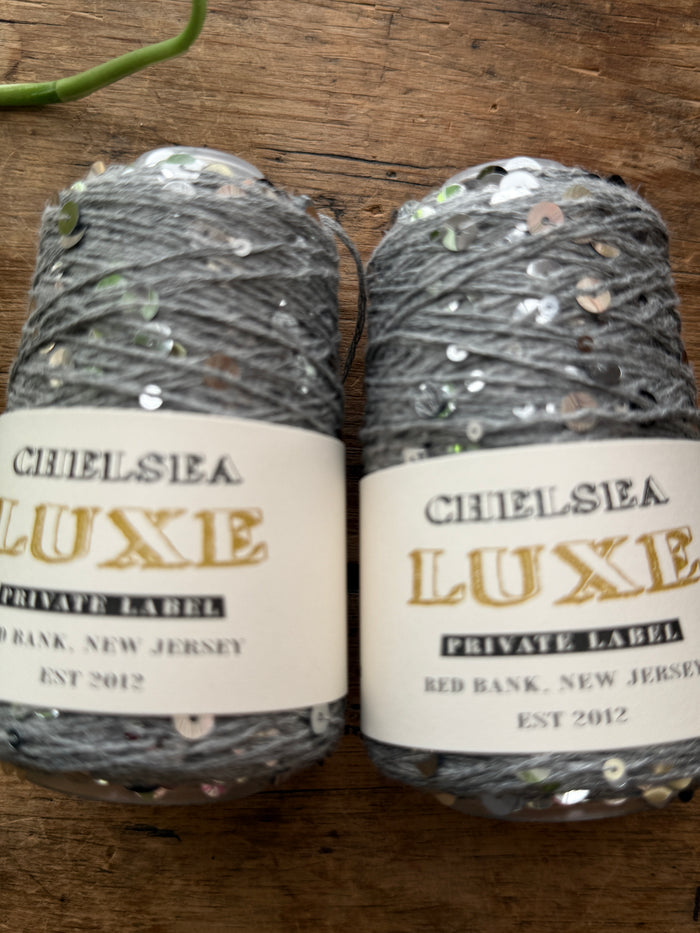 Chelsea Luxe Private Label Starlight Heather Grey /Silver Sequins