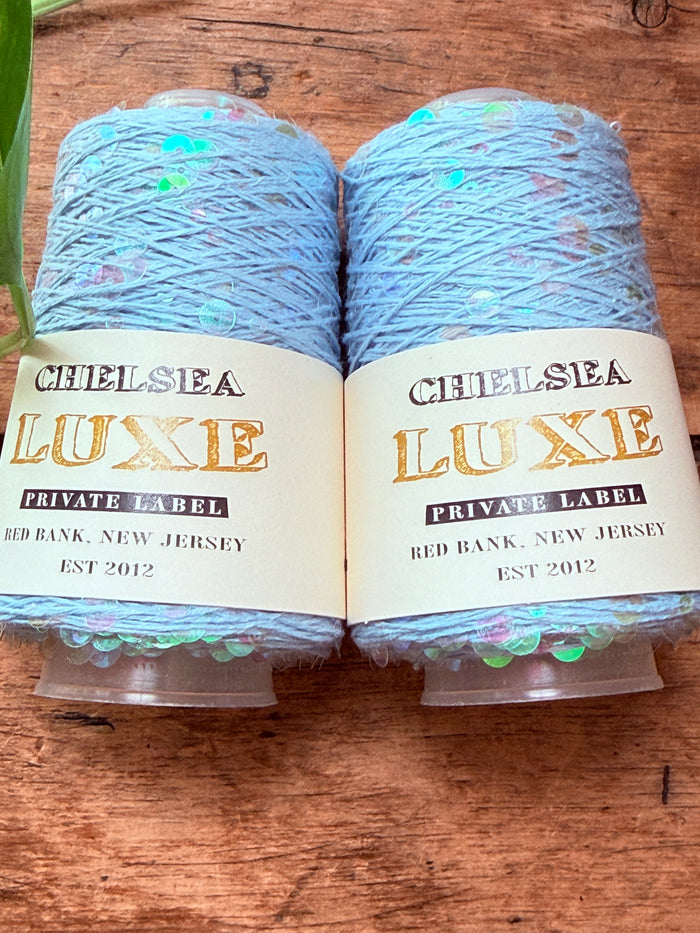 Chelsea Luxe Private Label Starlight Sky Blue/Iridescent Sequins