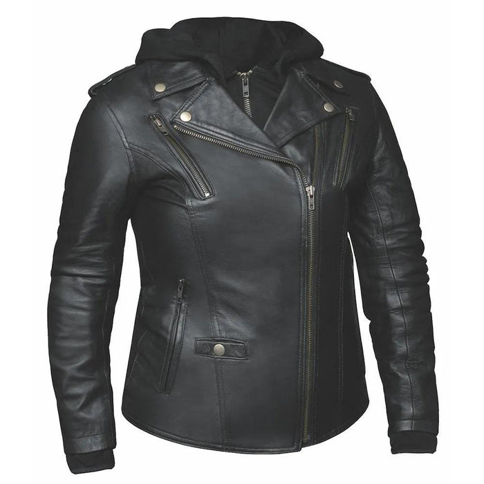 Cher - Women's Lambskin Leather Motorcycle Jacket