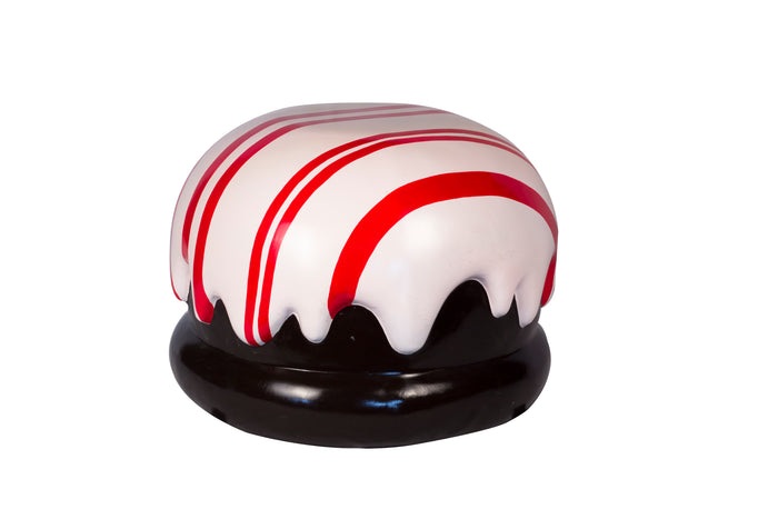 Chocolate and Red Covered 18" Striped Truffle