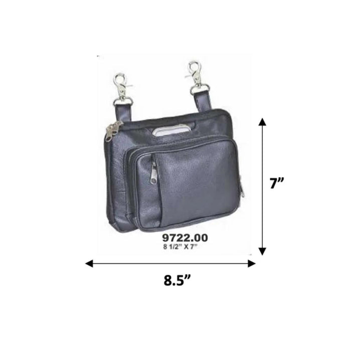 Classic Cowhide Clip-On Bag for Ladies