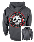 CLOSEOUT Unisex Red Ring Logo Charcoal Zip-Up Hoodie