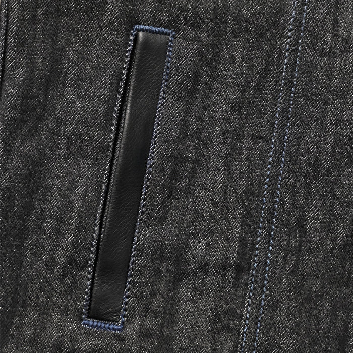 Cobalt - Men's Leather/Denim Club Style Motorcycle Vest
