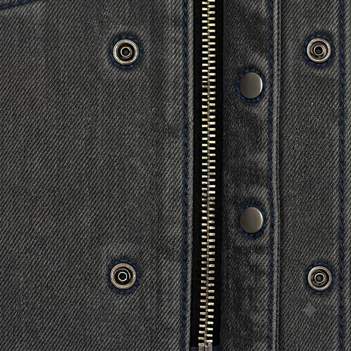 Cobalt - Men's Leather/Denim Club Style Motorcycle Vest