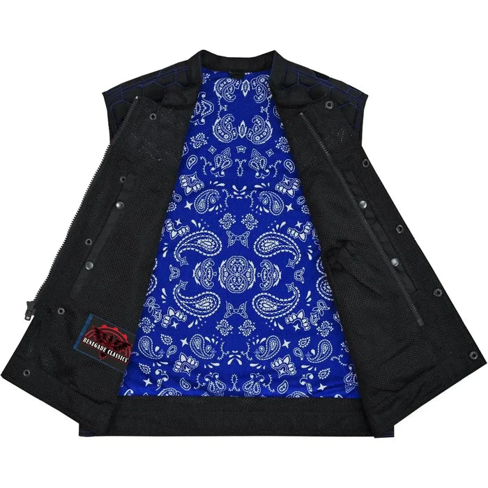 Cold Burn Men's Black Mesh Textile Vest