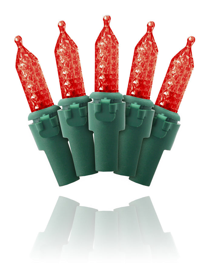 Commercial 100 M5 Red LED Light String with 6" Spacing