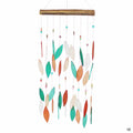 Coral and Teal Glass Bead Wind Chime