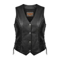 Cowgirl - Women's Studded Leather Motorcycle Vest