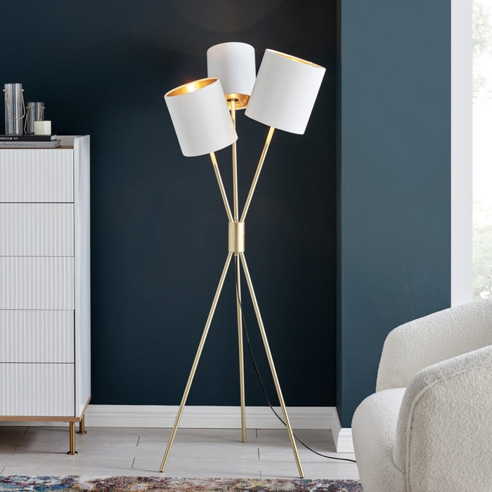 Crisanta Velvet Shade Floor Lamp