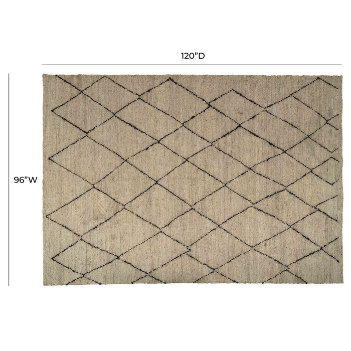 Crosshatch Cream Area Rug