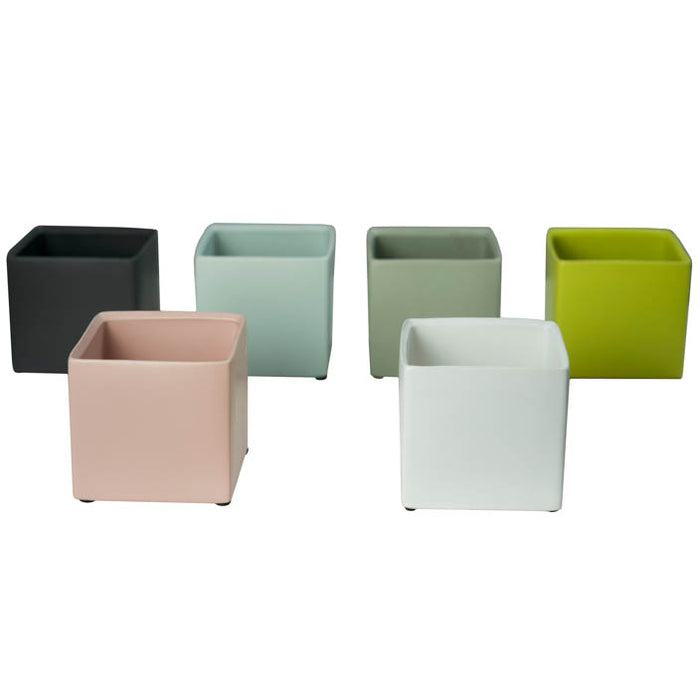 Cube Cache Pot 2.5 inch assorted colors